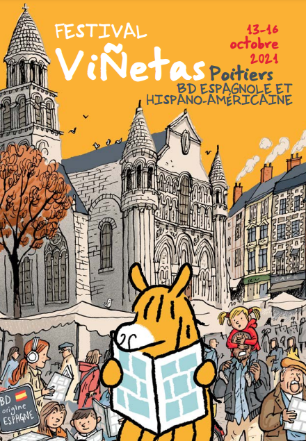 affiche dessinée du festival vinetas