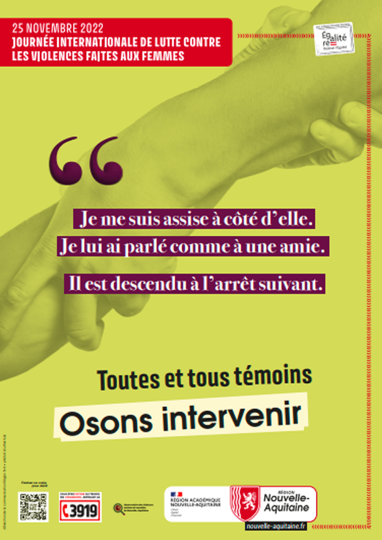 Affiche Lutte contre les violences faites aux femmes 2022