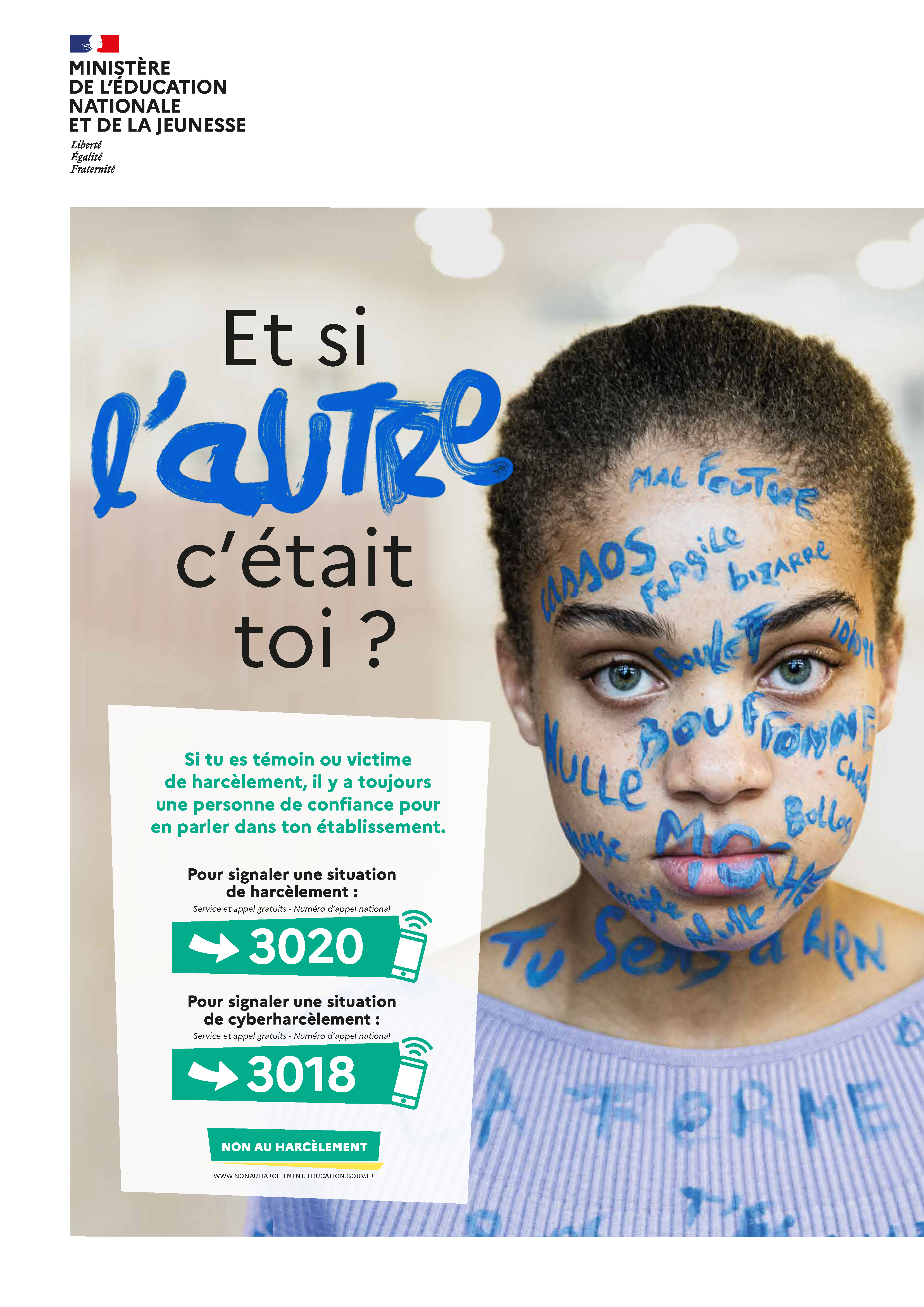 Affiche Non au harcèlement 2022