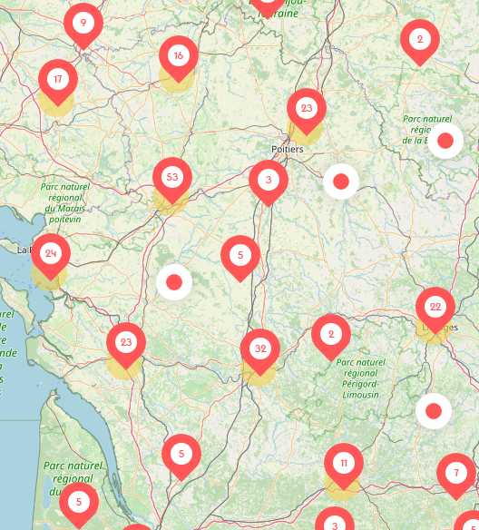 Carte des actions SOP 2023