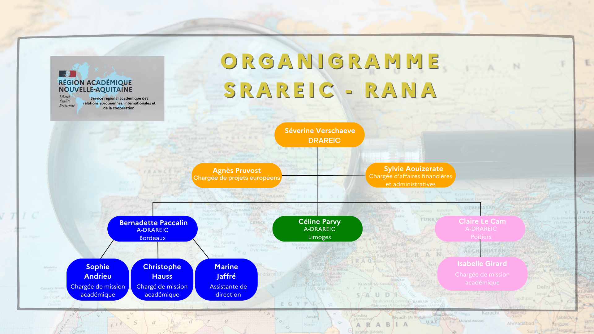 Organigramme du SRAREIC Région académique