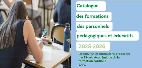 Couverture catalogues personnels pédagogiques et éducatifs 2025/2026