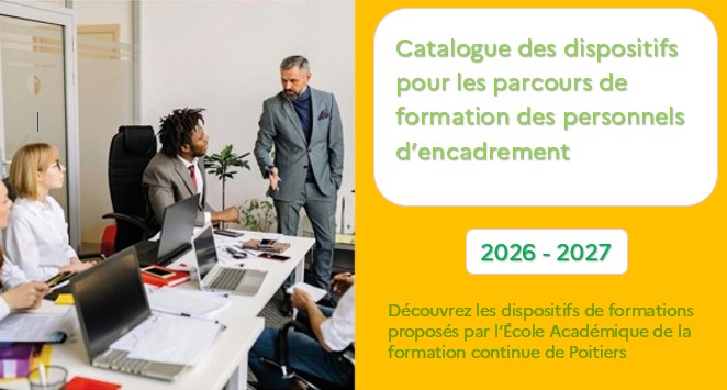 Couverture catalogue personnels d'encadrement 2026/2027