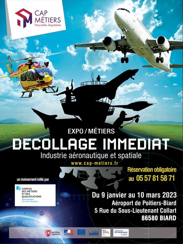 Affiche exposition Décollage immédiat 2023