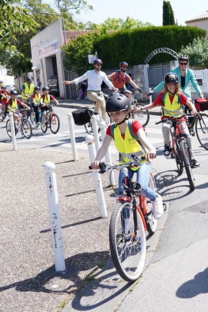 Elèves à vélo