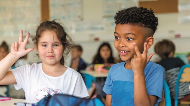 élèves en classe élémentaire