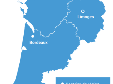 Carte de la région académique Nouvelle Aquitaine (RANA)